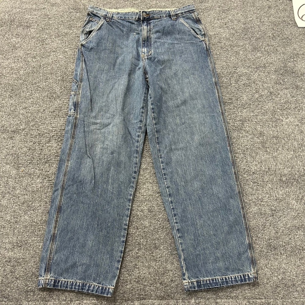 Autin Jeans Mens Size 36 Blue Carpenter Relaxed Fit Utility Denim Workwear Pants